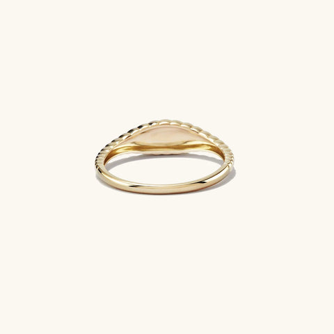 eManco Simple Fashion Style Texture Tail Ring - Classic Stainless Steel Couple Jewelry for Weddings