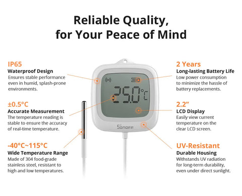 SONOFF SNZB-02LD Zigbee3.0 LCD Smart Thermometer