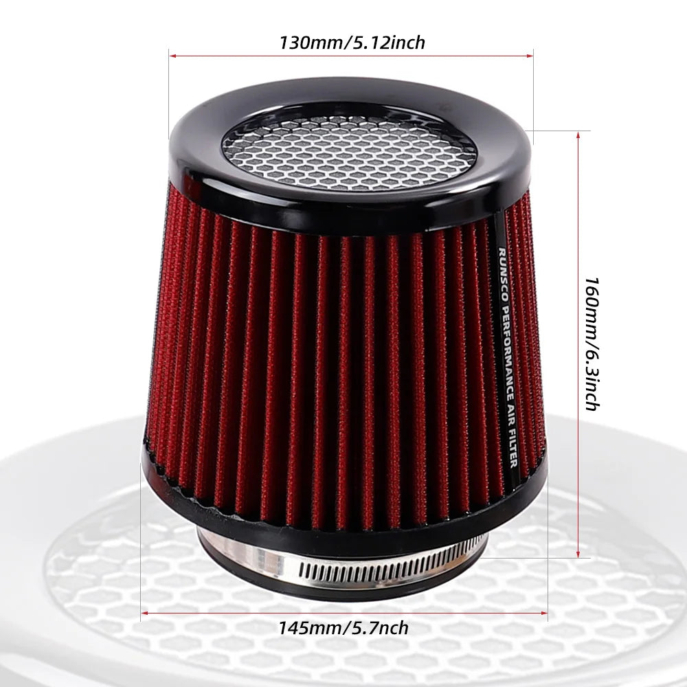 High Flow Cold Cone Air Intake Filter for Race Cars