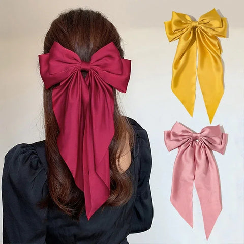 Women Girl Large Bow Hairpin Korean Headbands - Elegant Hair Accessories