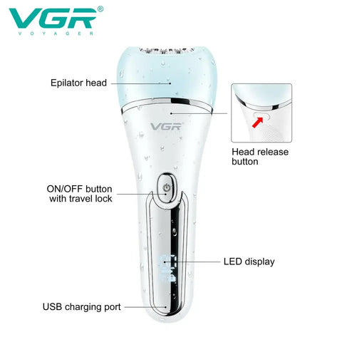 VGR Electric Women Epilator & Shaver