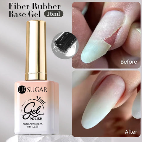 UR SUGAR 15ml Fiber Rubber Base Gel for Nail Repair