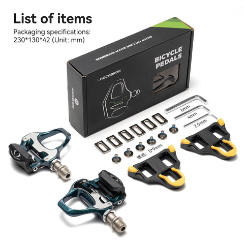 ROCKBROS Bicycle Lock Pedal - Anti-slip MTB Bike Pedals with Lock Plate