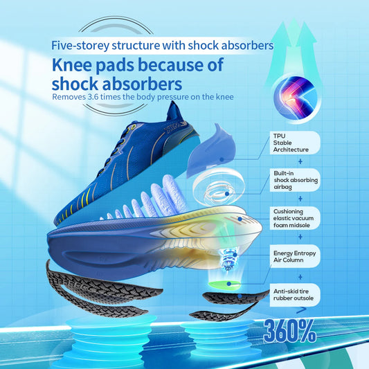 ONEMIX Ultra-Light Men's Running Shoes for Outdoor Fitness - Anti-skid Cushioning Support Sneakers