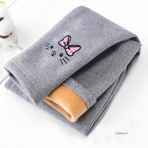 Warm Cotton Velvet Leggings for Girls 2-8 Years