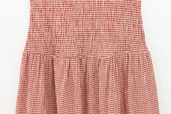 TRAFZA Women Elegant Plaid Vest Dress
