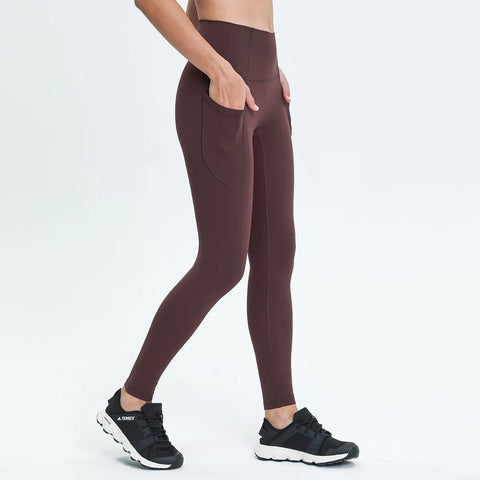 Nepoagym LOVELIFE Damen-Yoga-Leggings mit Seitentaschen