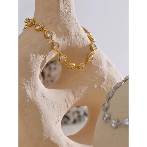 Yhpup Heart Cubic Zirconia Waterproof Bracelet Bangle - Stainless Steel Jewelry for Every Occasion