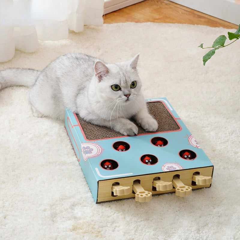 Interactive Whack-a-Mole Cat Scratching Board - Fun and Functional Cat Toy