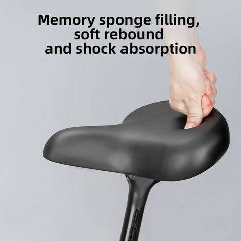 ROCKBROS Bicycle Saddle - Comfortable PVC Leather Bike Seat with Shock Absorption