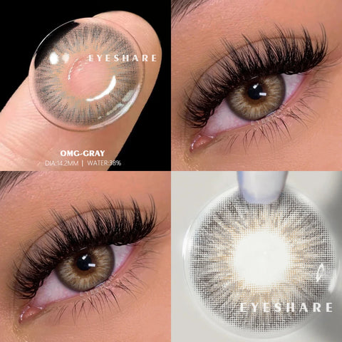 EYESHARE Myopia Colored Contact Lenses - Fashion Gray
