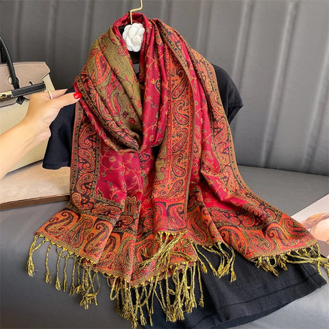 Luxury Autumn Cashmere Pashmina Shawl