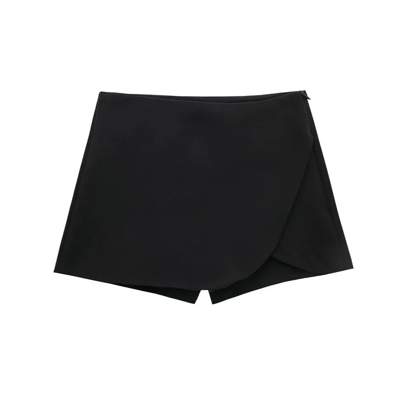 MUJER 2025 Asymmetric Skort For Women - Pink Black Mini Skirt Shorts
