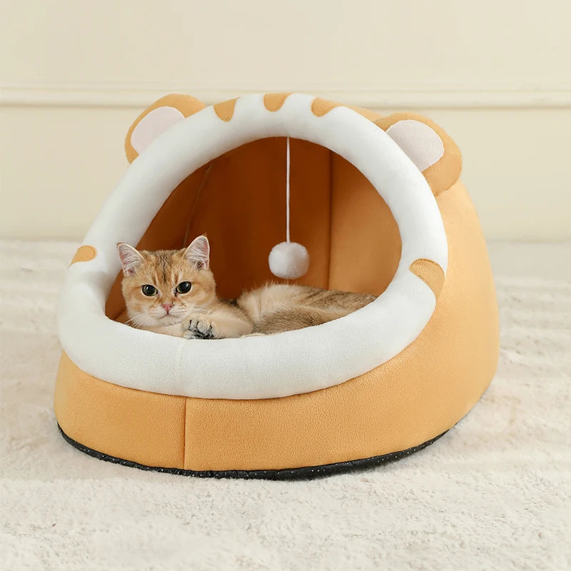 Super Cat Bed Warm Pet House - Cozy Kitten Cave and Dog Basket Tent