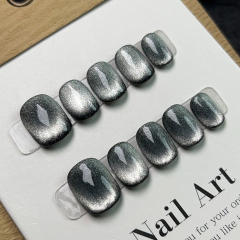 Handmade Cat-eye Press on Nails