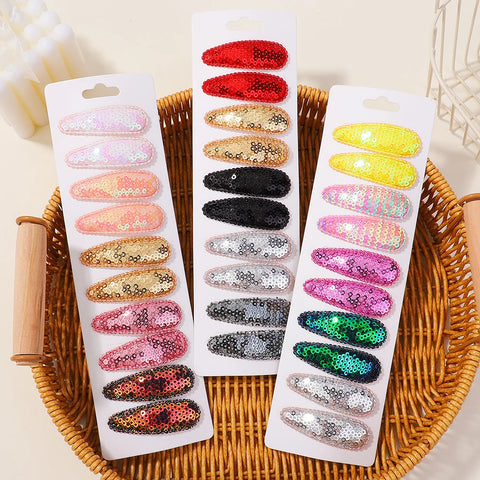 10 stuks/set Koreaanse feestpailletten BB-clips - handgemaakte haaraccessoires voor kinderen