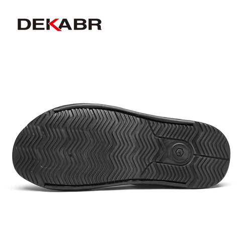 DEKABR Herenpantoffels Zomersandalen van runderleer 
