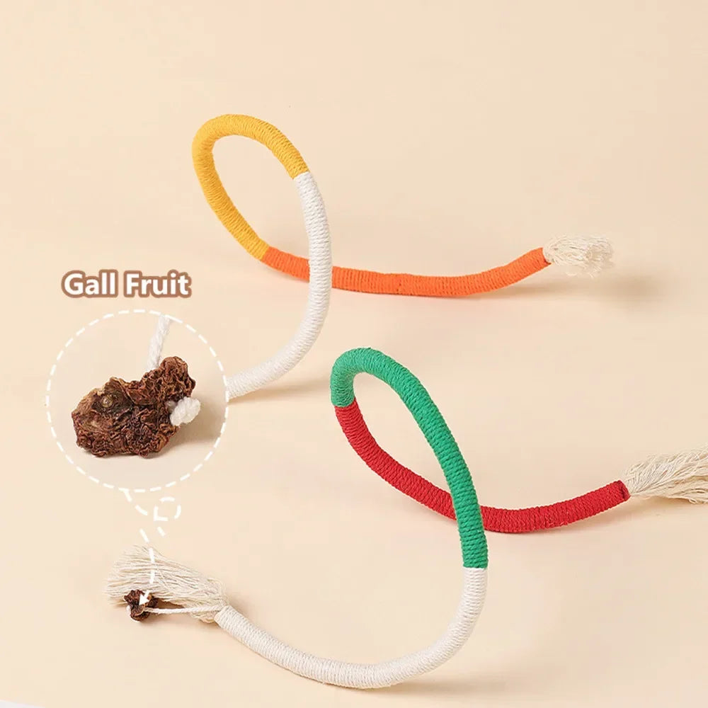 Interactive Molar Cotton Rope Cat Toys with Silvervine - Engaging Teaser for Kittens