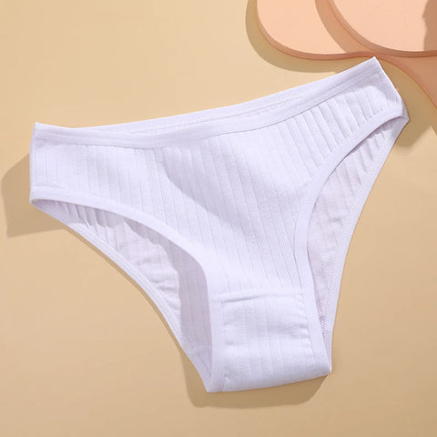 FINETOO Women's Cotton Striped Underwear - 4Pcs