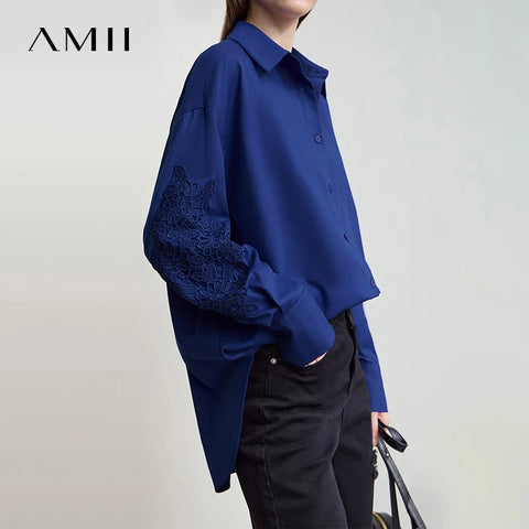 AMII 2025 New Arrival Autumn Office Lady Shirt