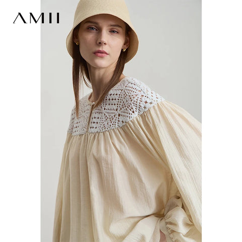 AMII Spring Casual Blouses for Women 2025