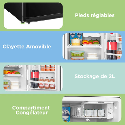 COMFEE' 47L Retro Mini Refrigerator