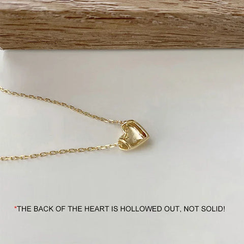 INZATT Light Luxury Heart Pendant Choker Necklace