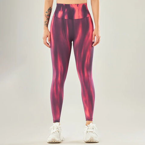 SOISOU Tie-dye naadloze leggings voor dames - Stijlvol comfort voor elke training
