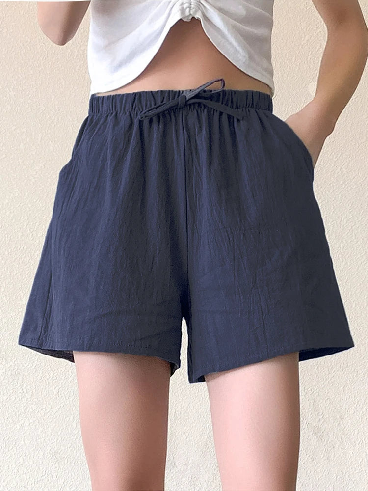 ITOOLIN Women's Casual Linen Workout Shorts