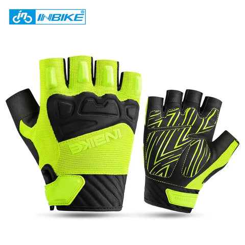 INBIKE Zomer MTB Fiets Handschoenen - Gel Gevoerde Halfvinger Fiets Handschoenen voor Heren
