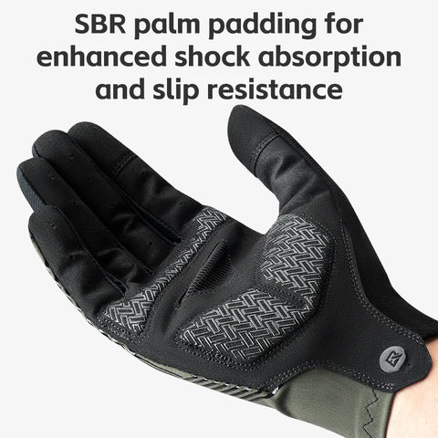 ROCKBROS Zomerfiets Handschoenen - Ademende MTB &amp; Racefiets Handschoenen met Volledige Vingers, Touchscreen en Antislip Eigenschappen