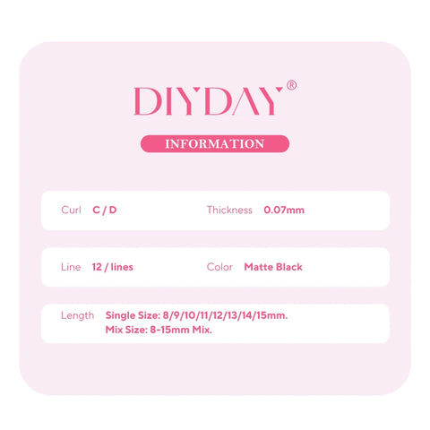 DIYDAY Premium U-shaped YY Eyelash Extensions