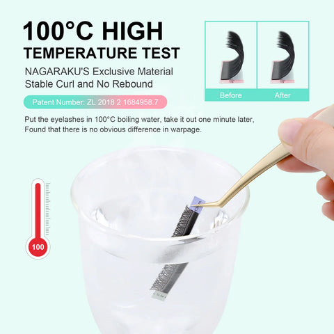 NAGARAKU YY Shape Hand Woven Premium Mink Soft Light Natural Eyelashes Extension Makeup Mesh