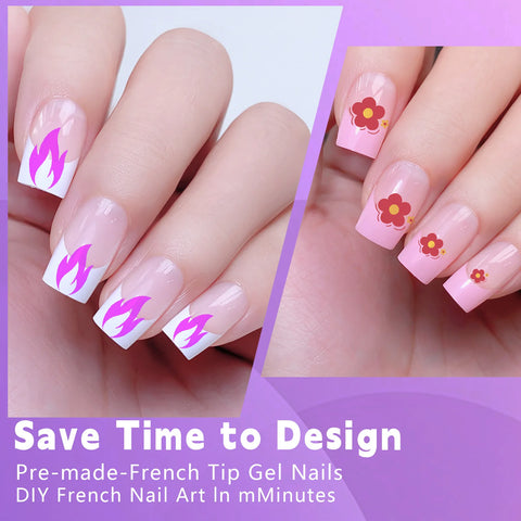 120pcs Clear Press on Nails DIY Set