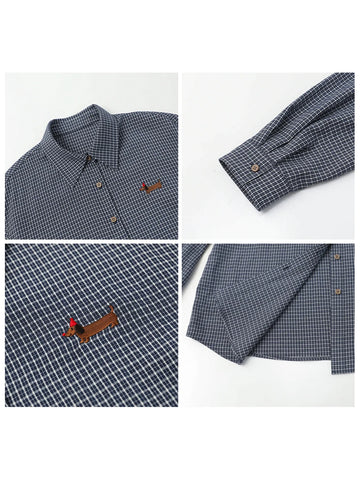 CHIC VEN Women’s Casual Embroidered Plaid Blouse