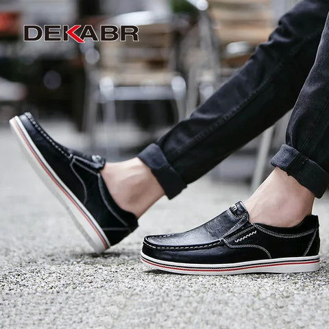 DEKABR Casual Herenschoenen - Handgemaakte Leren Loafers