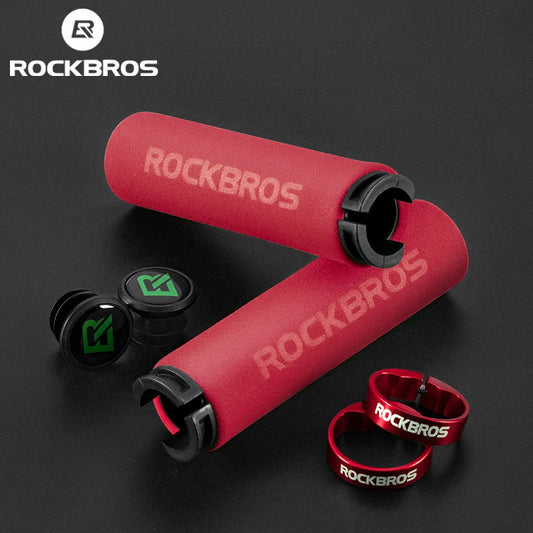 ROCKBROS Bicycle Grips - Ultra-light Silicone Sponge Handlebar Grips for MTB