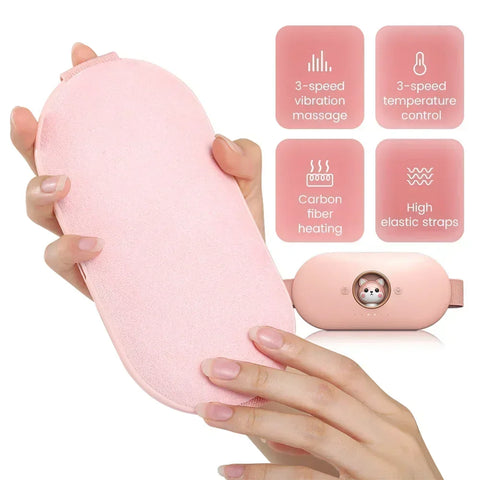 Portable Heating Pad for Menstrual Pain Relief - Self Massage Heated Belt