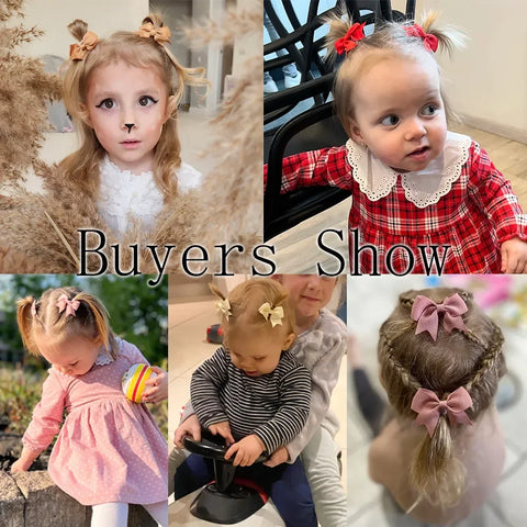 10 stuks effen gekleurde linten baby strikken haarspeldjes voor meisjes - handgemaakte strik haarspelden 