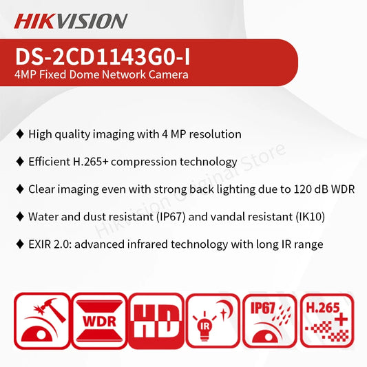 Hikvision 4MP Dome Camera with Night Vision