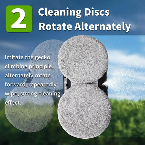 DIVEDEER Window Cleaning Robot - Large Suction Spray Electric Vacuum Cleaner