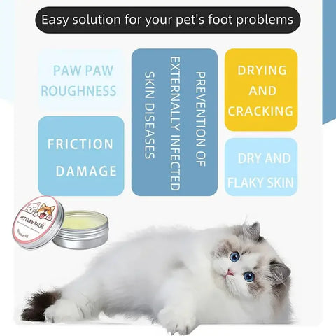Potenbalsem voor katten 50g Katten- en hondenpootbeschermende crème Huisdierneusbeschermer Hydraterende crème Huisdierkloven Voetreparatie Accessoires voor katten 