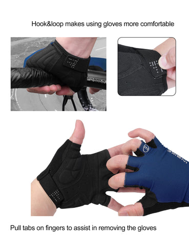INBIKE Halfvinger fietshandschoenen – Ademende zomer MTB-handschoenen met schokabsorptie