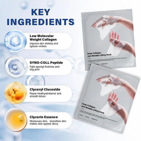 Diep collageen anti-rimpel liftend masker - 5-pack 