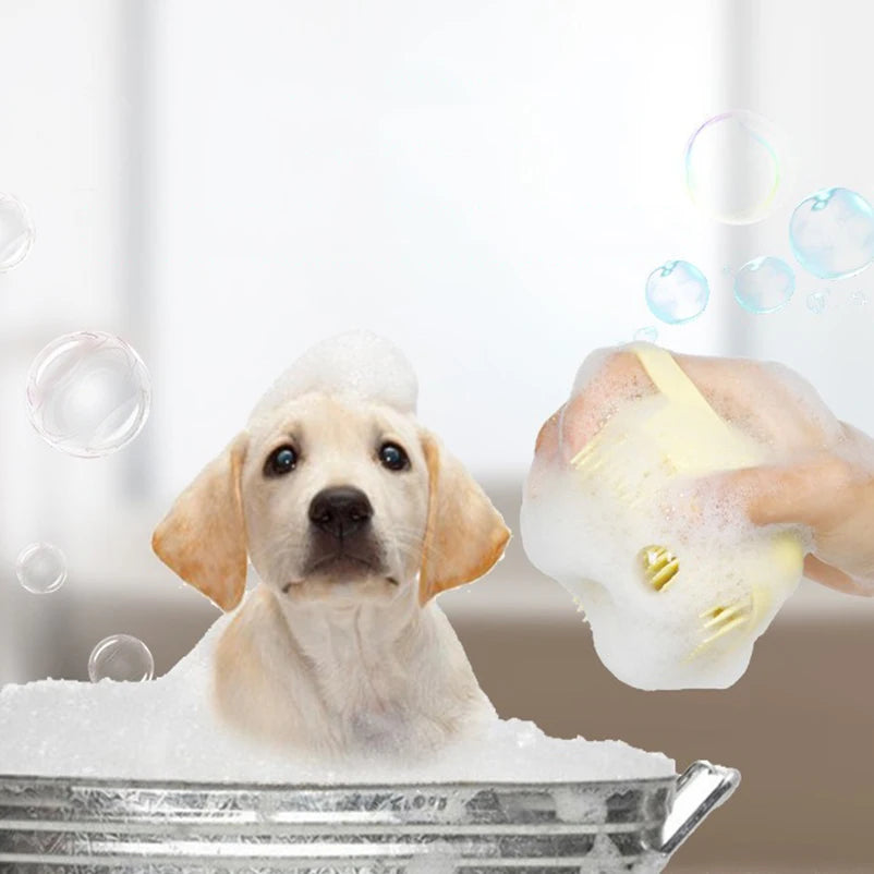 Non-Toxic Silicone Pet Bath Brush for Cats & Dogs