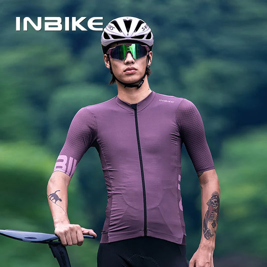 INBIKE Short Sleeve Bicycle Jersey for Men - Summer Road Cycling & MTB Sportswear