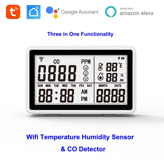 3 In 1 Wifi Smart Tuya Thermometer and Humidity Meter