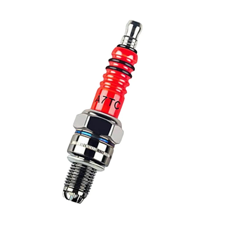 Racing 3 Electrode 10mm Spark Plug A7TC for GY6 50CC to 150CC ATV, Scooter, and Motorcycle Accessories