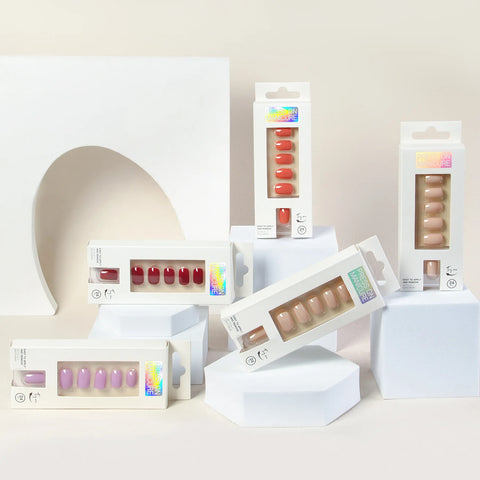 Short Full Press on Nails Set - 24 Pcs