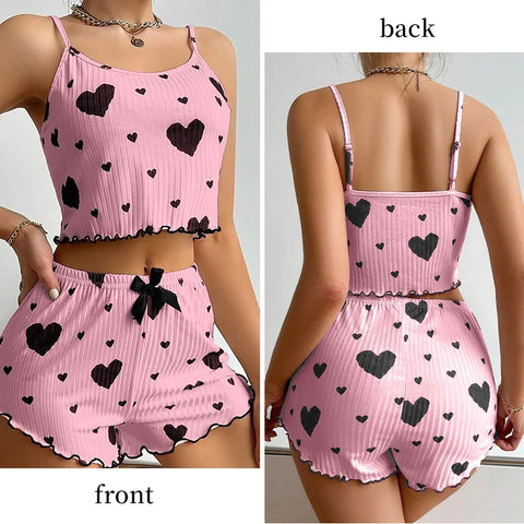 Dames pyjamaset nachtkleding 2 stuks
